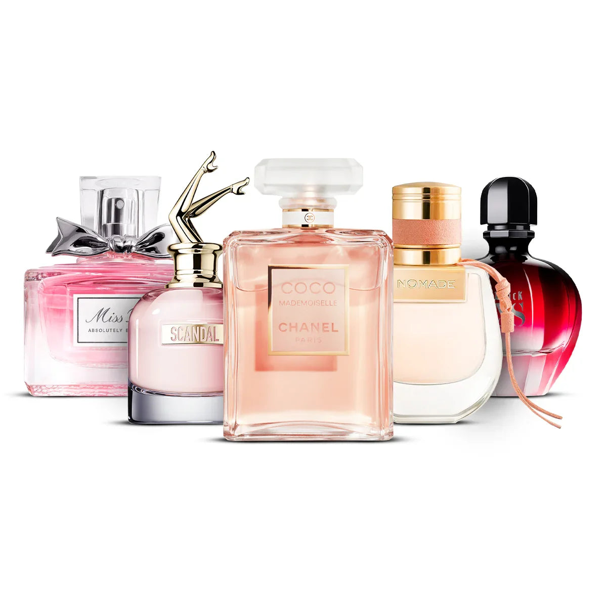 Set di 5 profumi  | Miss Dior Blooming + Scandal + Coco Mademoiselle + Nomade + Black XS