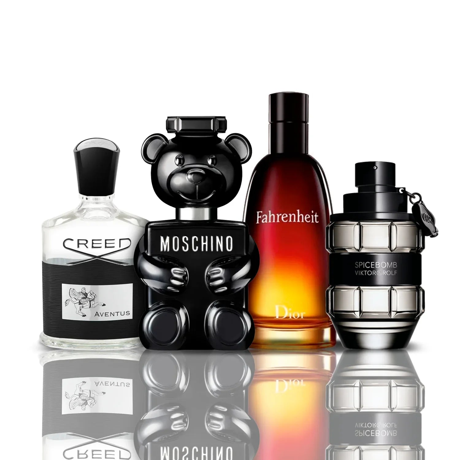 Set di 4 profumi  | Creed Aventus + Fahrenheit + Spicebomb + Toy Boy Moschino